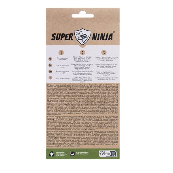 Livsmedelsmalfälla | Super Ninja Insektsfälla Livsmedelmal 2-pack | Super Ninja